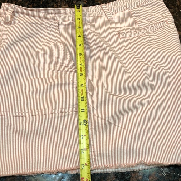 Gap Raw Hem Pink & White Stripe Shorts - Picture 6 of 8